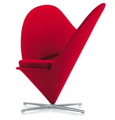 Sweety Shaped Modern Furniture Chairs , Colorful Heart Cone Contemporary Swivel Chair