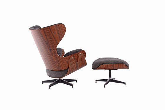 Eames Brown Leather Indoor Chaise Lounge Chair Maintains Density And Prevents Sag