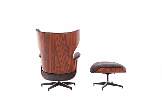Eames Brown Leather Indoor Chaise Lounge Chair Maintains Density And Prevents Sag