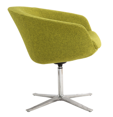 Molded Foam Cashmere Upholstered Modern Restaurant Chairs With Swivel Base