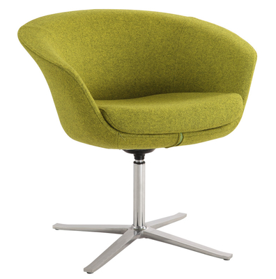 Molded Foam Cashmere Upholstered Modern Restaurant Chairs With Swivel Base