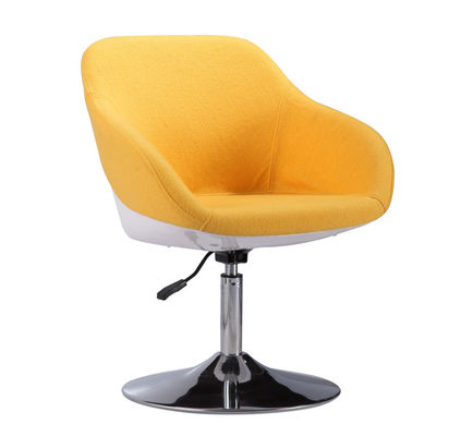 صندلی های آشپزخانه مجلل Swivel Lounge، صندلی Swivel Modern Light Yellow